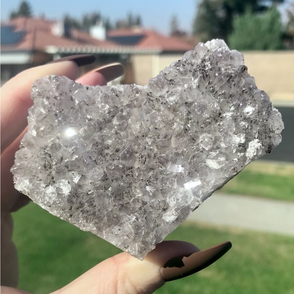 Amethyst Cluster w/ Banded Agate ☮️ - Picture 5 of 6